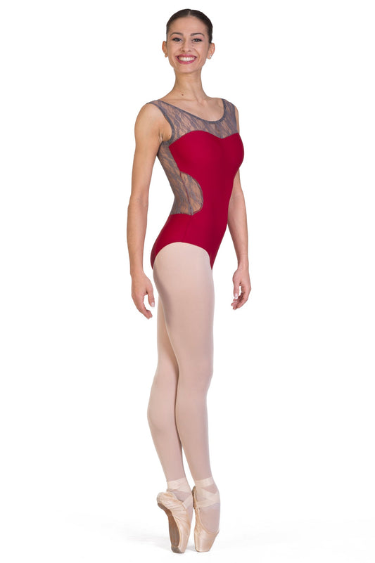 Body con inserti di pizzo GREYS B1001SM-STUDIODANZA